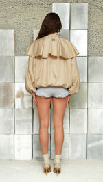 PEONIE - Ruflled mesh mini shorts