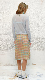 POLI - Crewneck button-up cardigan with matching bralette