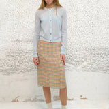 POLI - Crewneck button-up cardigan with matching bralette