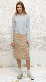 POLI - Crewneck button-up cardigan with matching bralette