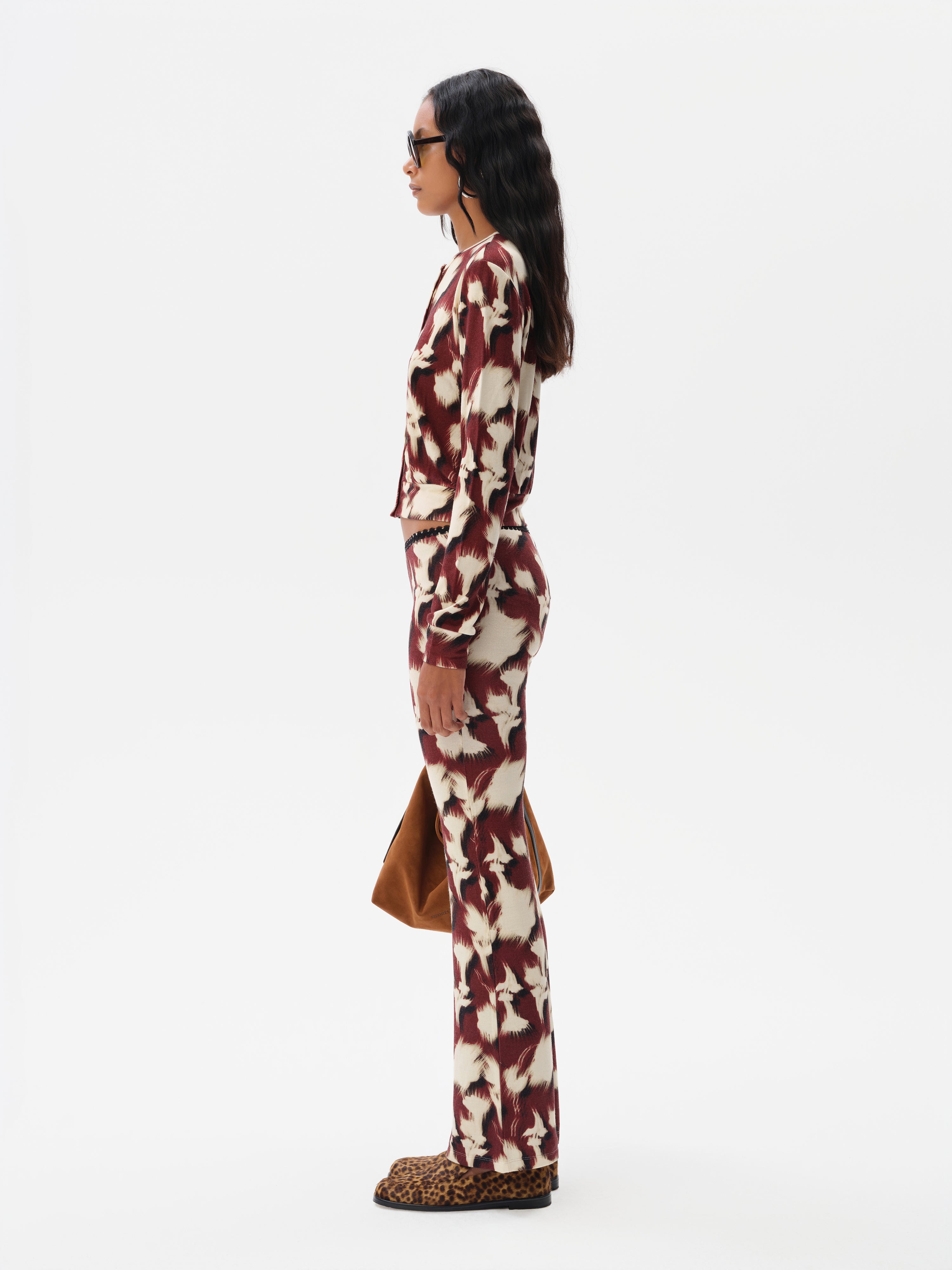 POLI - Printed jersey cardigan