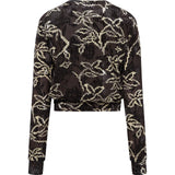 POLI - Velvet cardigan with floral print
