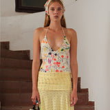 POPPY - Printed plunge swimsuit