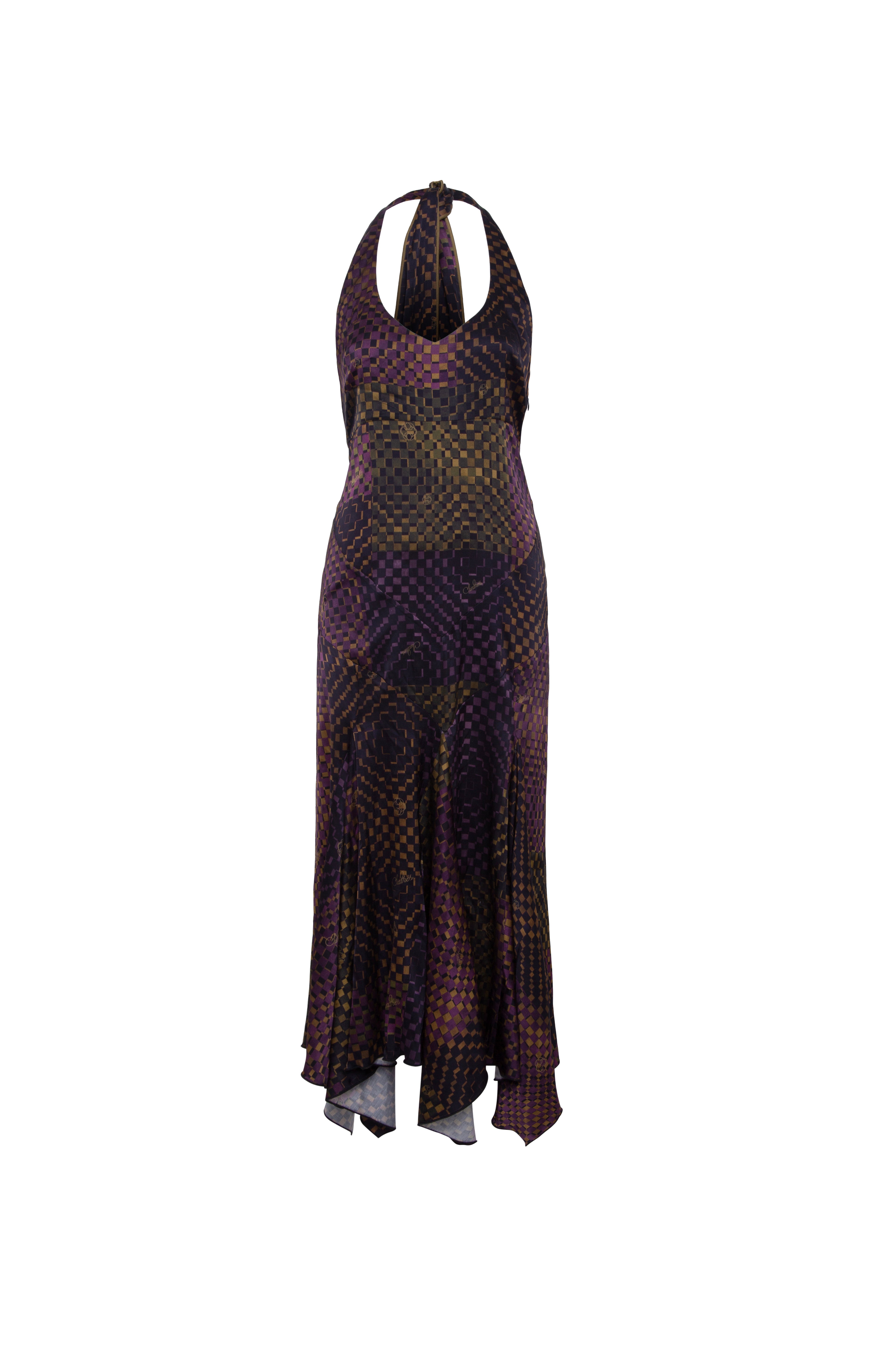 RAYE - Printed halter neck midi satin dress Multi / 40 RAYE - Printed halter neck midi satin dress Multi / 40