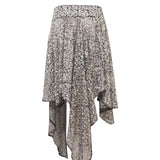 RHEA - Asymmetric midi skirt with all over sequins