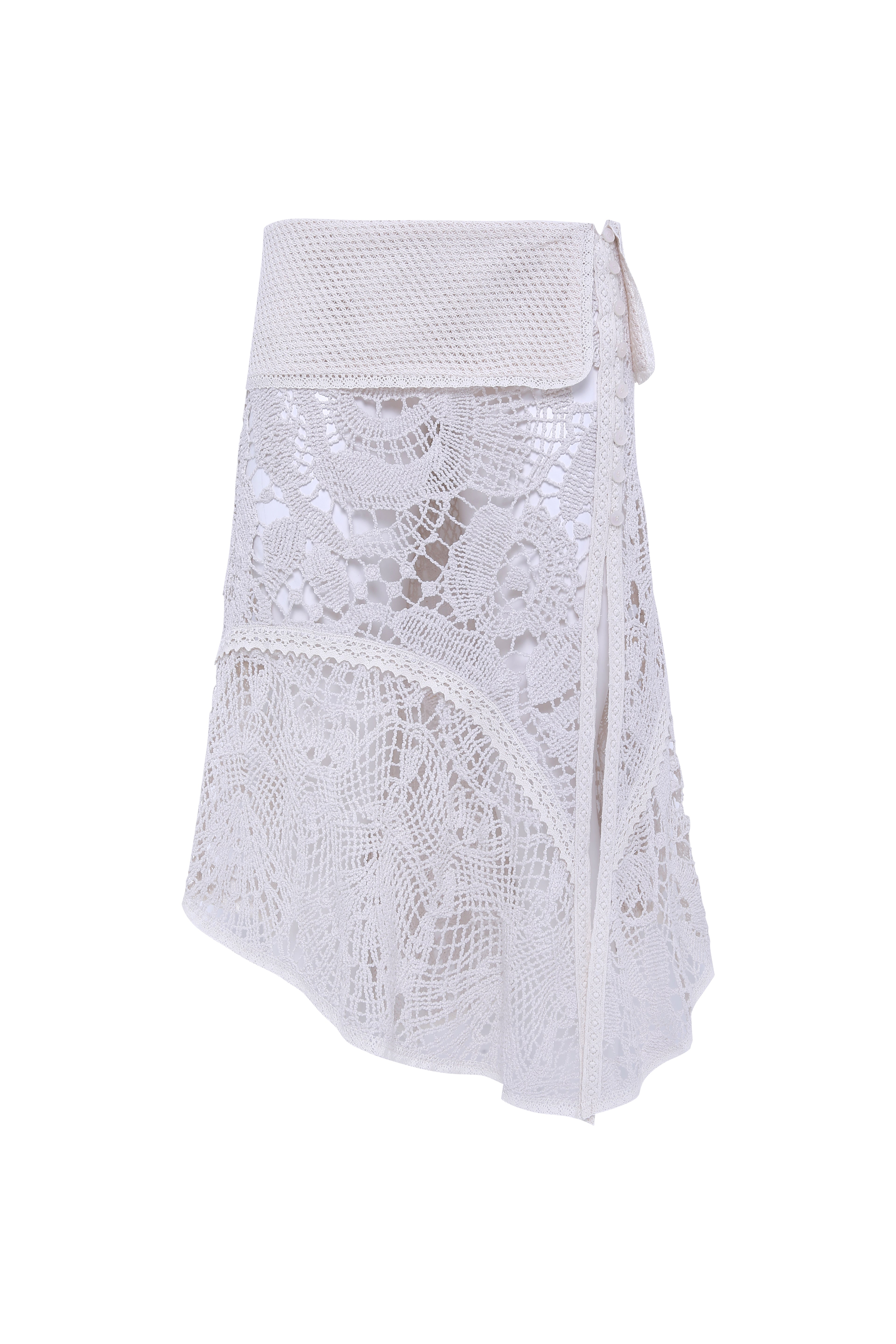 RITA - Crochet midi skirt with slit detail
