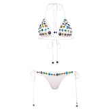 JUNIPER - Embellished triangle bikini top