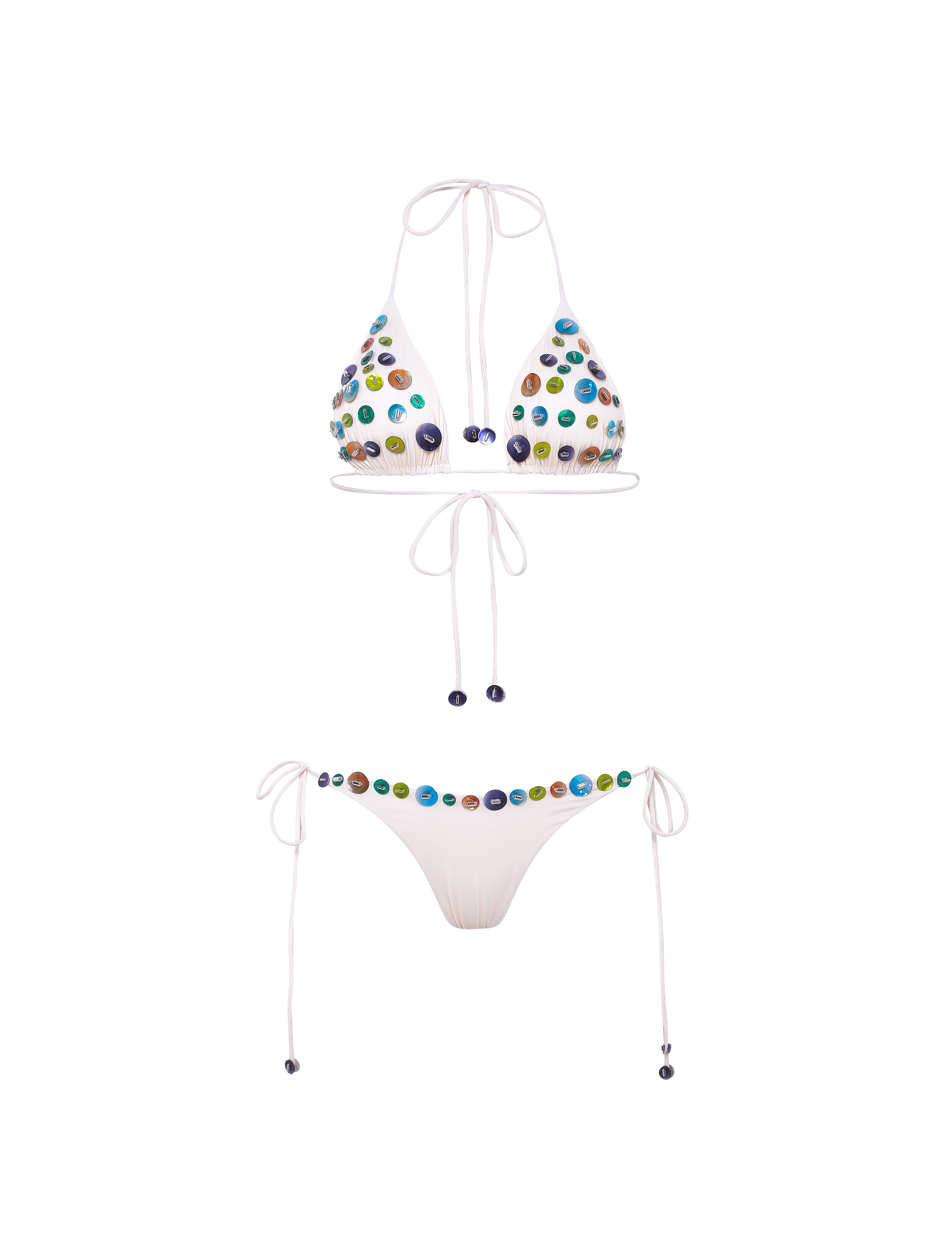 JUNIPER - Embellished triangle bikini top