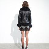 WITZ - Sequin mini skirt with lace trims