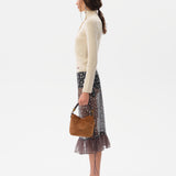 ROSALIE - Sequined ruffle trimmed skirt with mini shorts