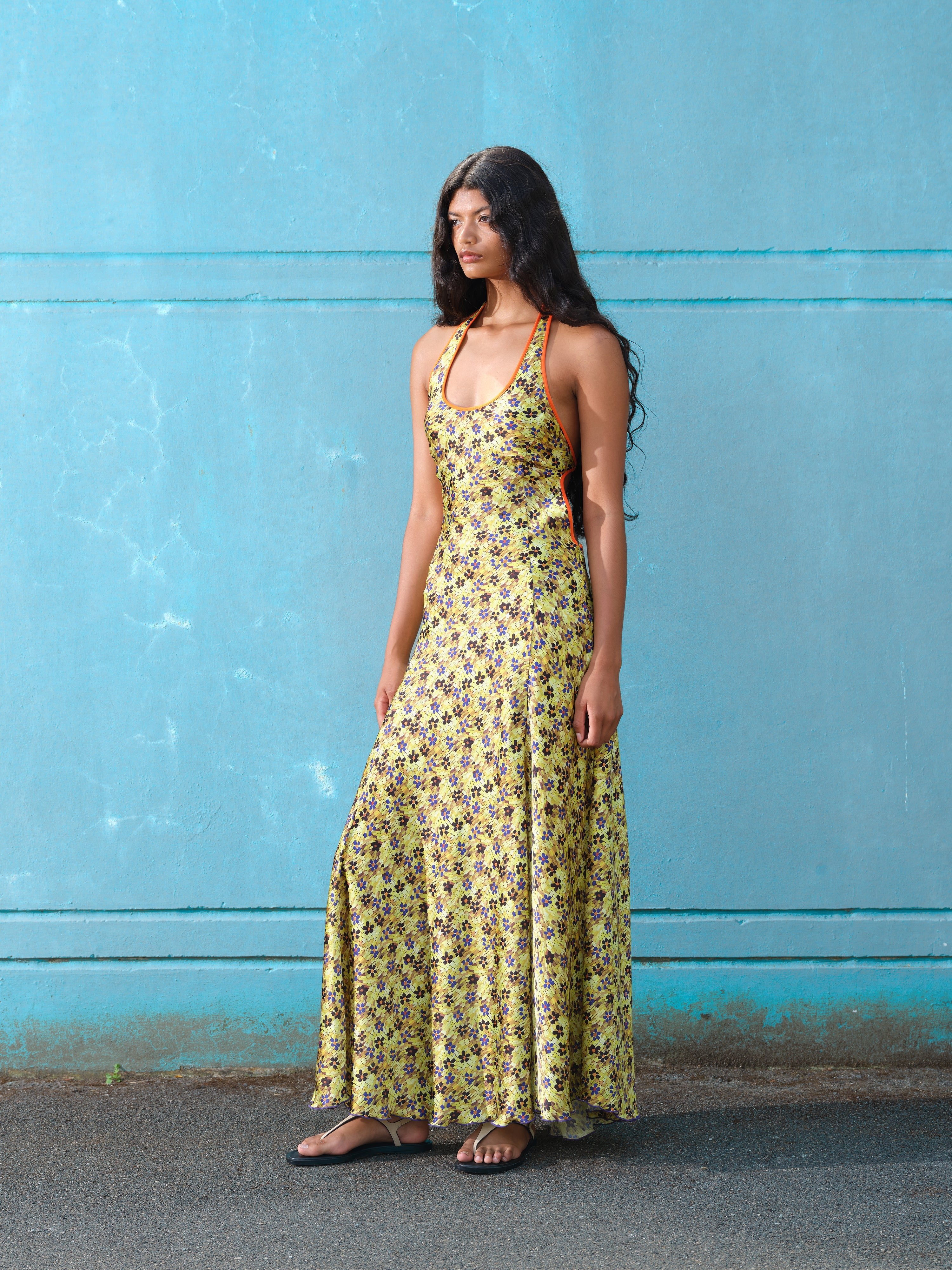 SAMY - Floral print open-back maxi dress