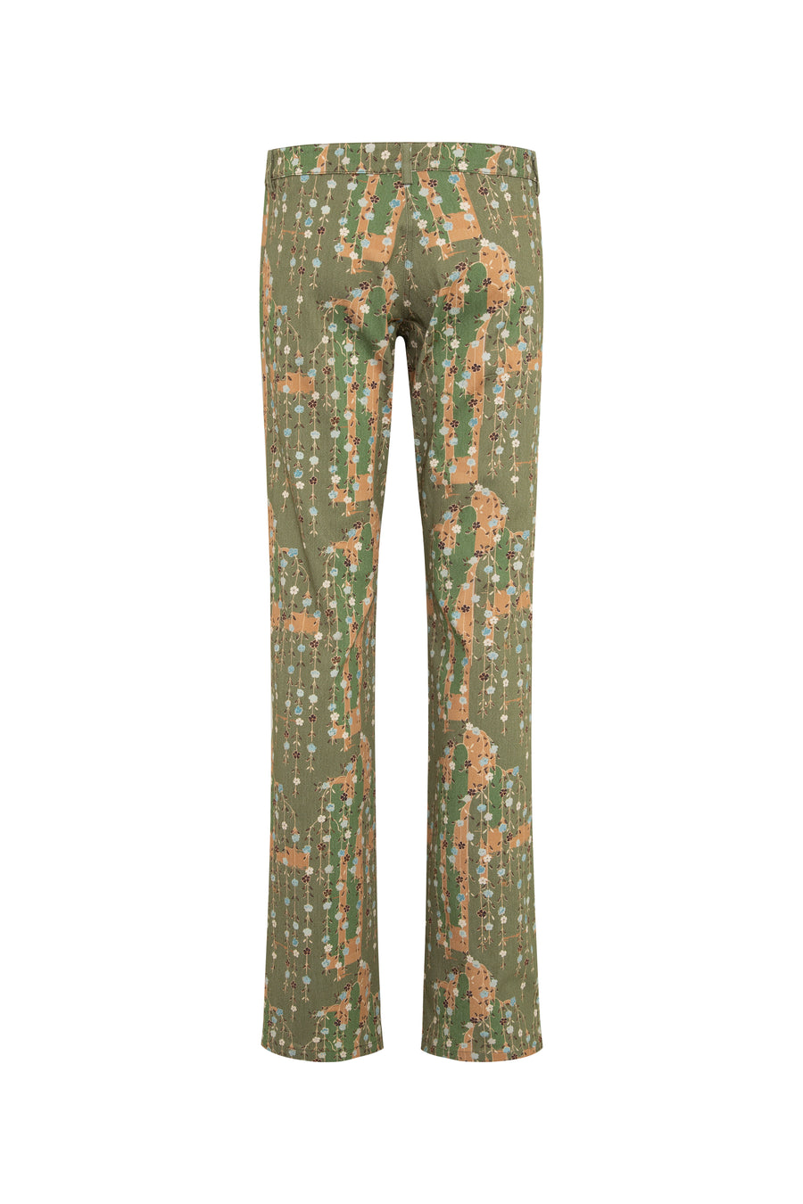 SAREL - Floral printed low-rise straight-leg pants