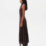 SEGNOR - Open-back halter velvet devoré dress