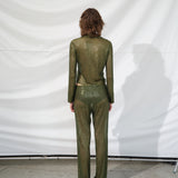SEZANNE - Semi sheer sequin button-down