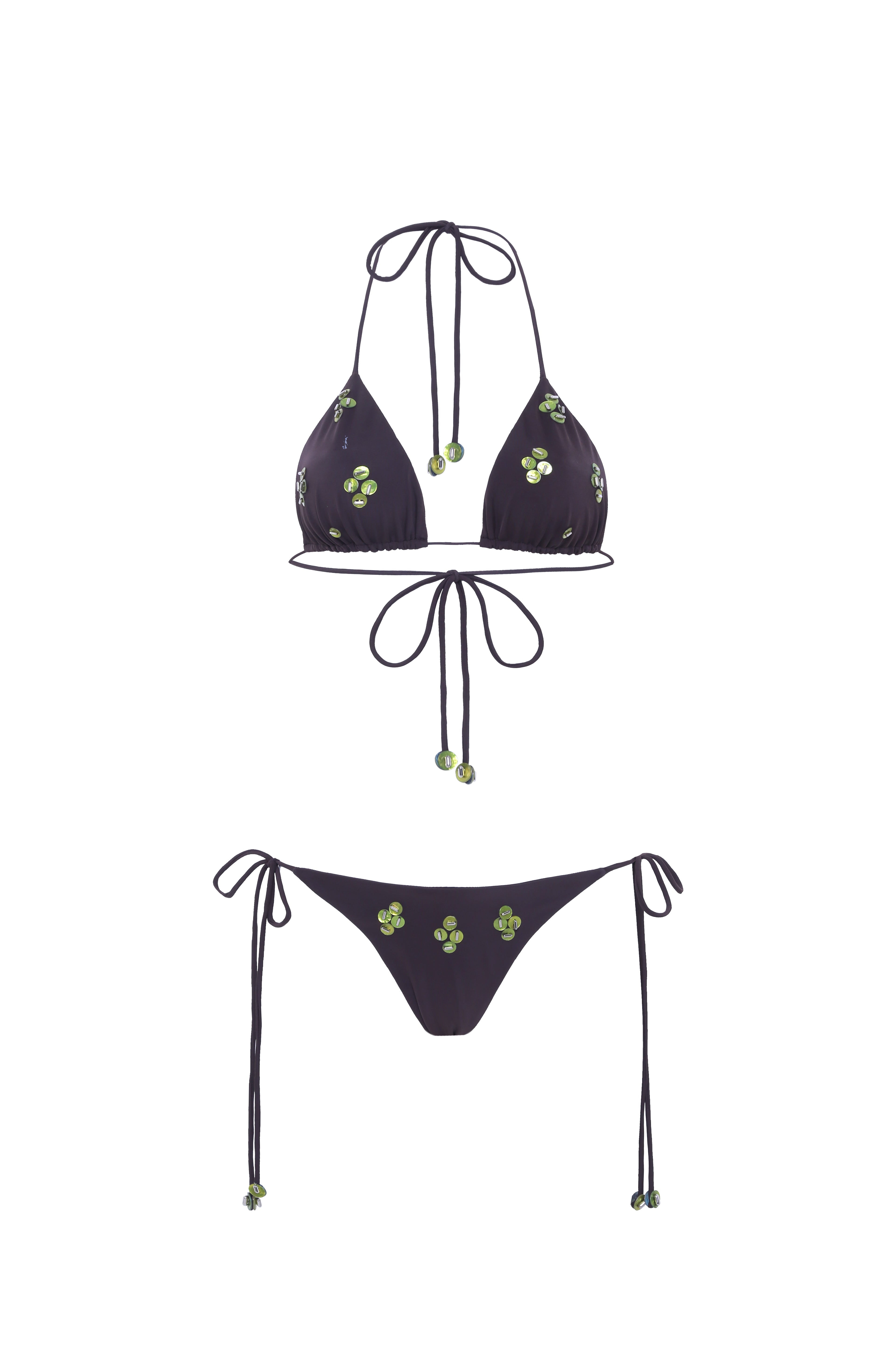 JUNIPER - Embellished triangle bikini top