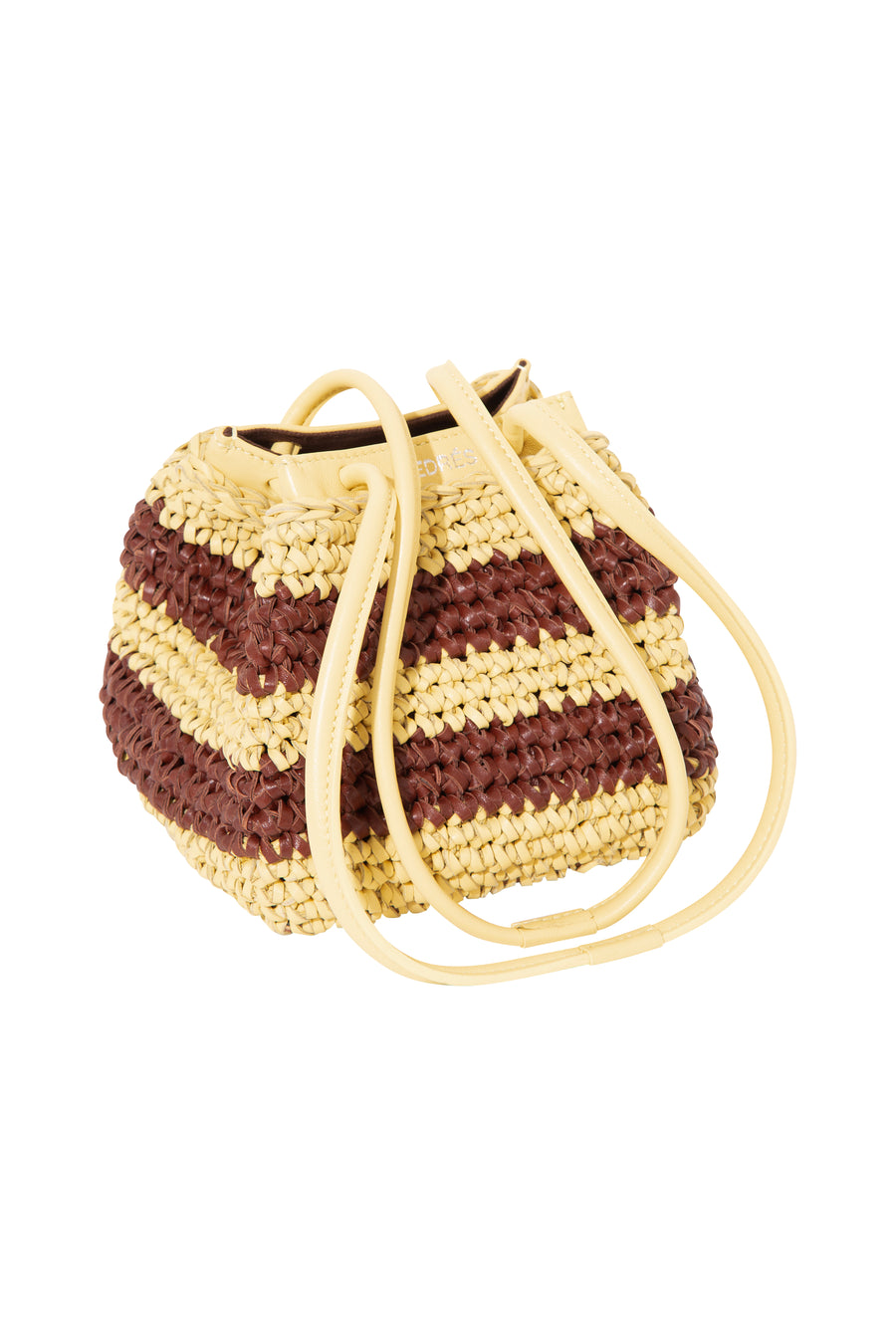 TIA - Mini woven leather shoulder bag  with leather shoulder strap