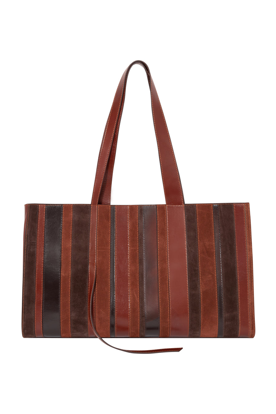 BRISA - Oversized leather tote bag with shoulder straps