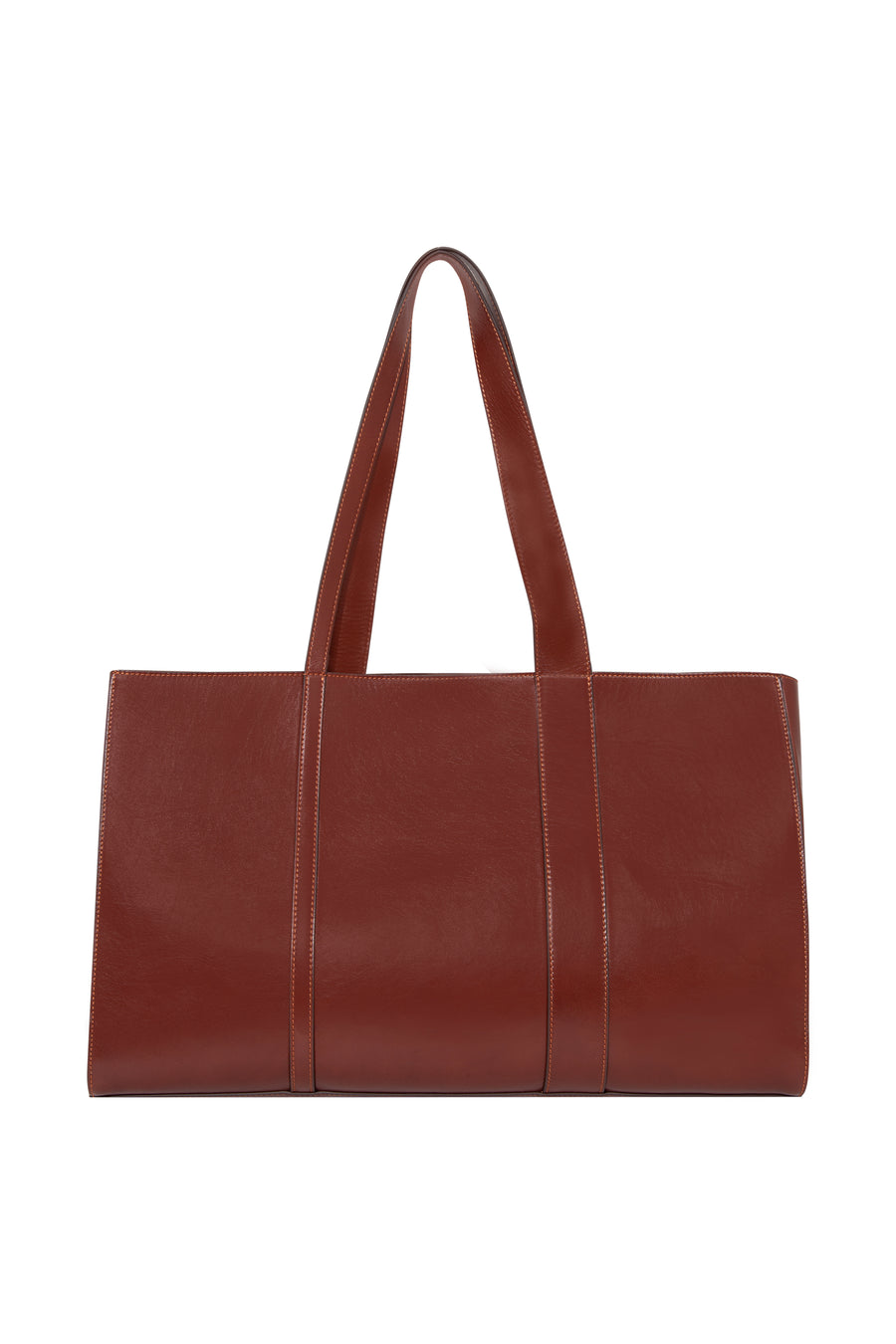 BRISA - Oversized leather tote bag with shoulder straps