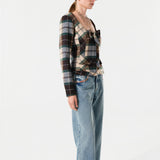 LENOR - Jacket with front bow detail