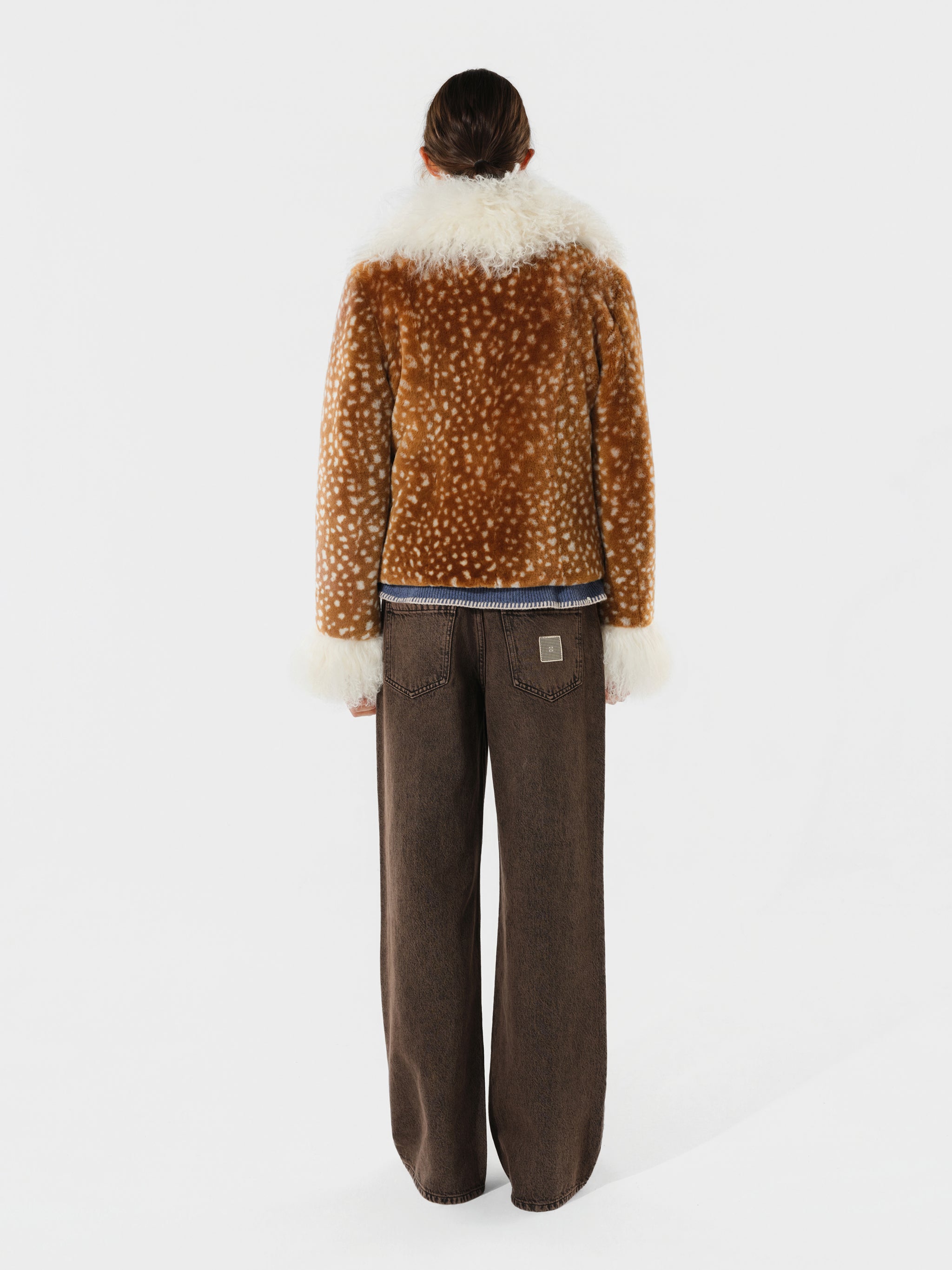 RONCH - Fur detailed printed jacket