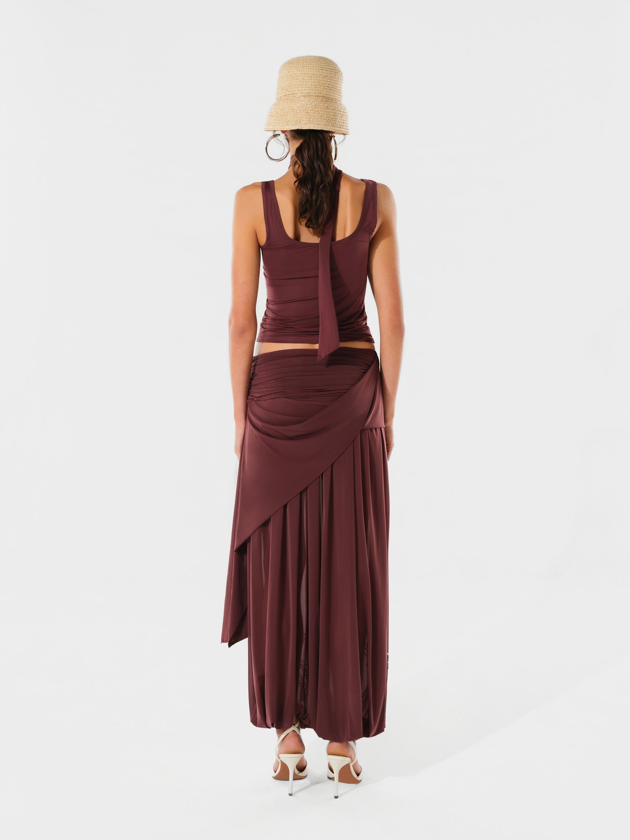 TATE - Draped jersey pants with detail