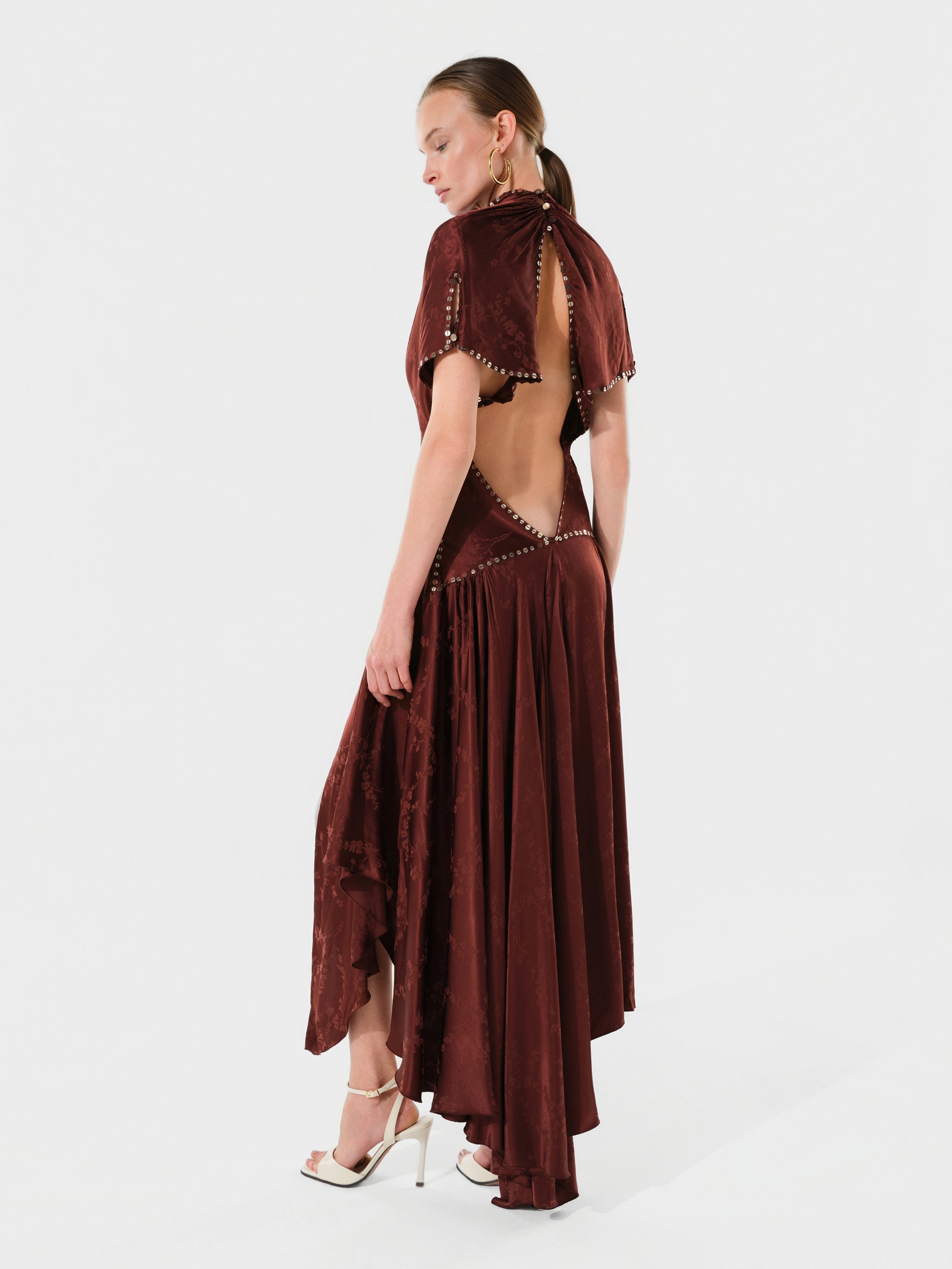 siedres brown dress DRESSES Collection Cowl neckline