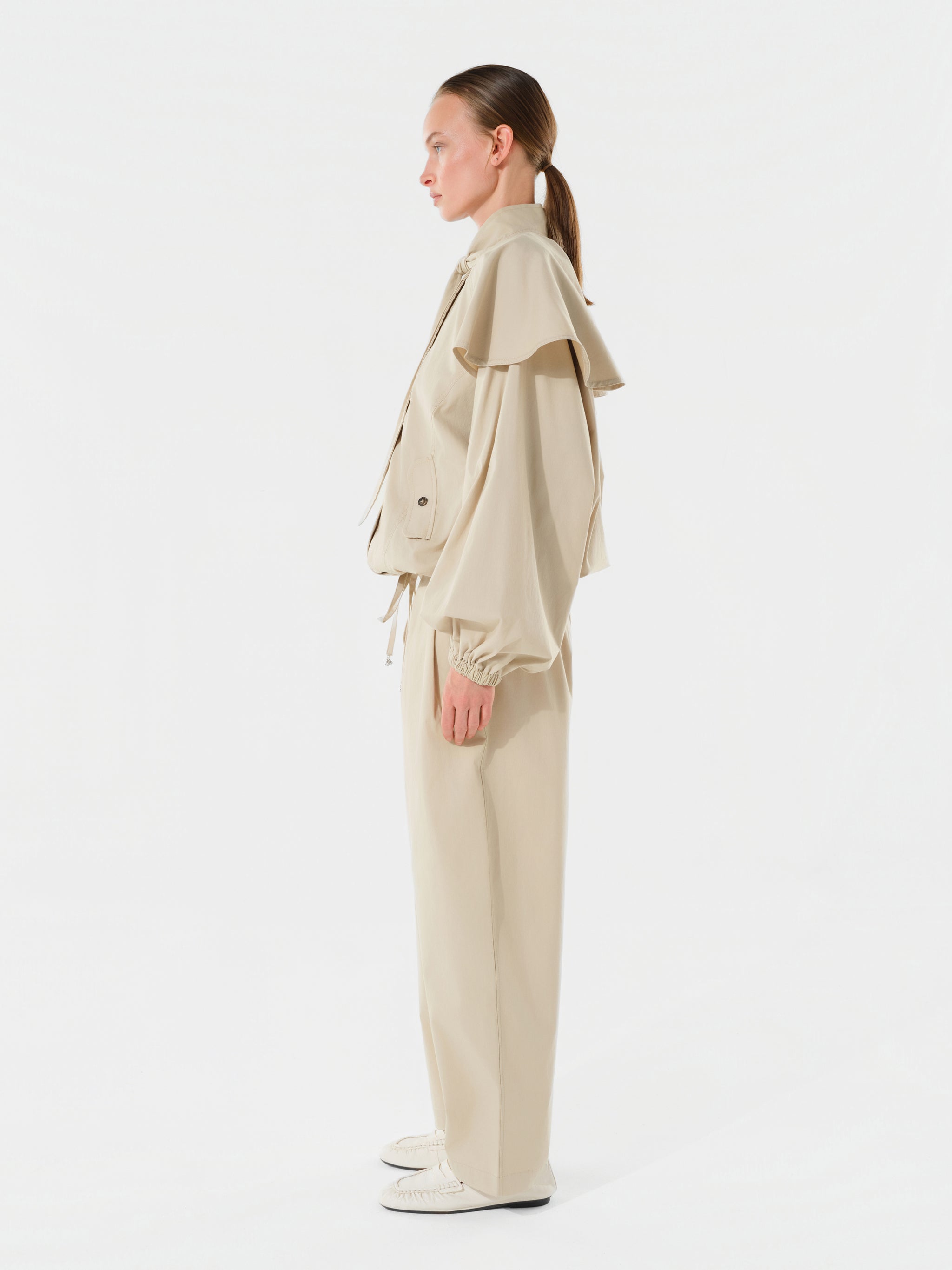 TAYLOR - Relaxed pleated cotton trousers