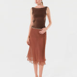 ZELNA - Fitted jersey top with stud details
