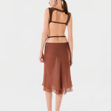 ZELNA - Fitted jersey top with stud details