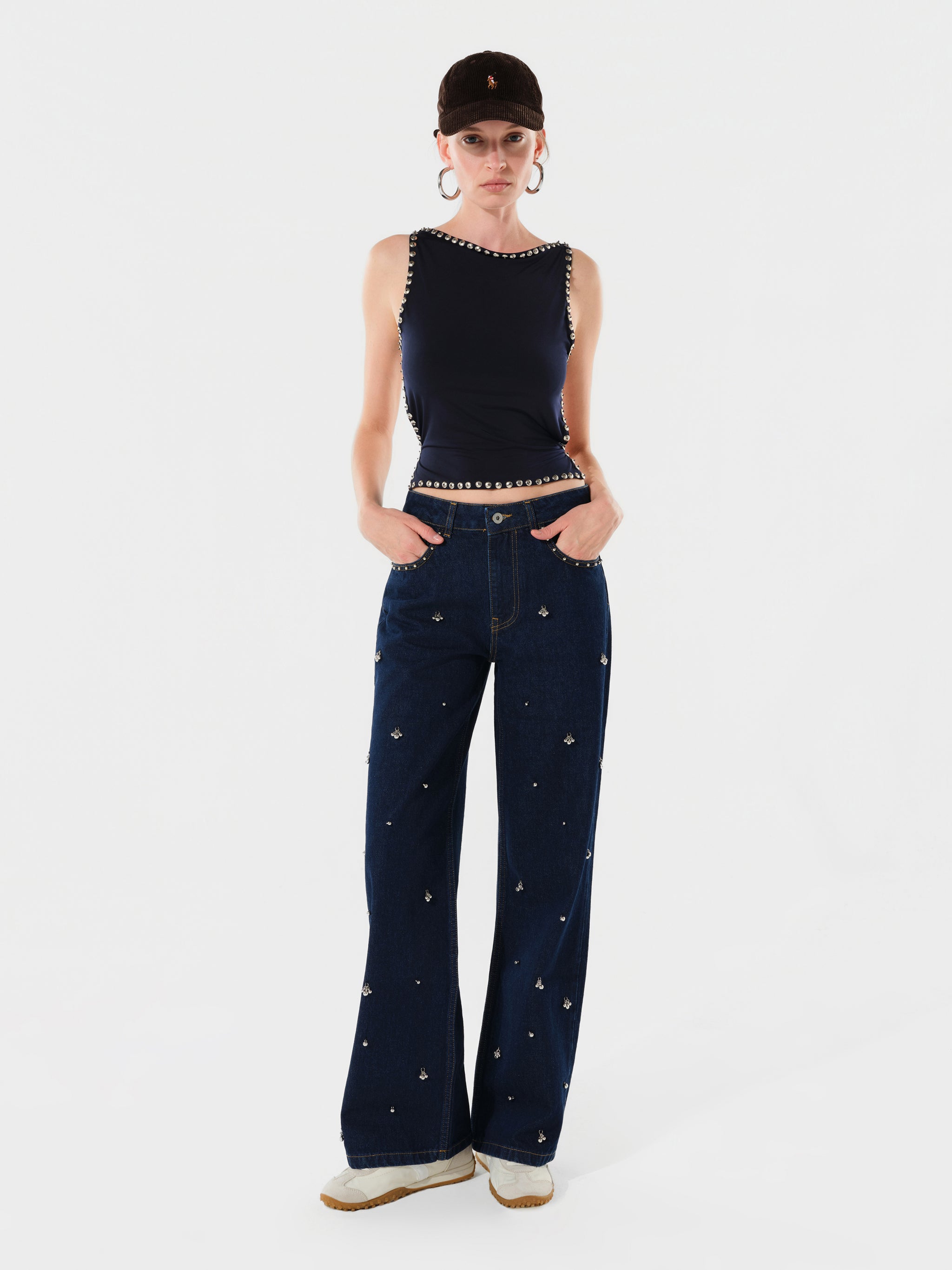 HARLY - Embellished straight-leg jeans