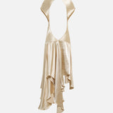 MAREN - Open-back satin asymmetric dress