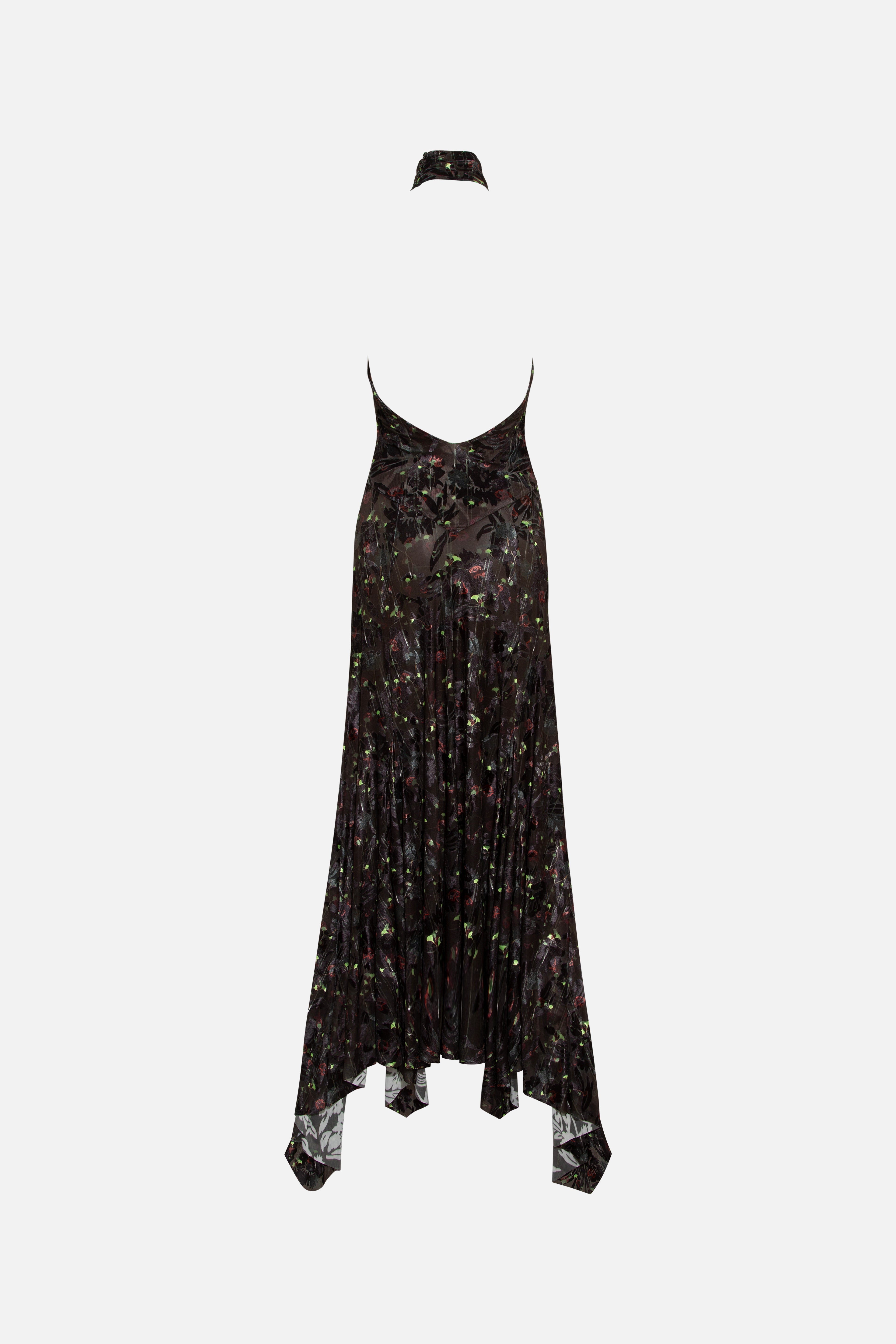 siedres halter dress Siedres Vesina Sequin-embellished Halter-neck Maxi Dress