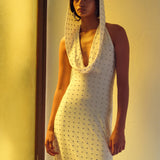 SIZY - Cape detailed studded jersey maxi dress