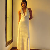 SIZY - Cape detailed studded jersey maxi dress