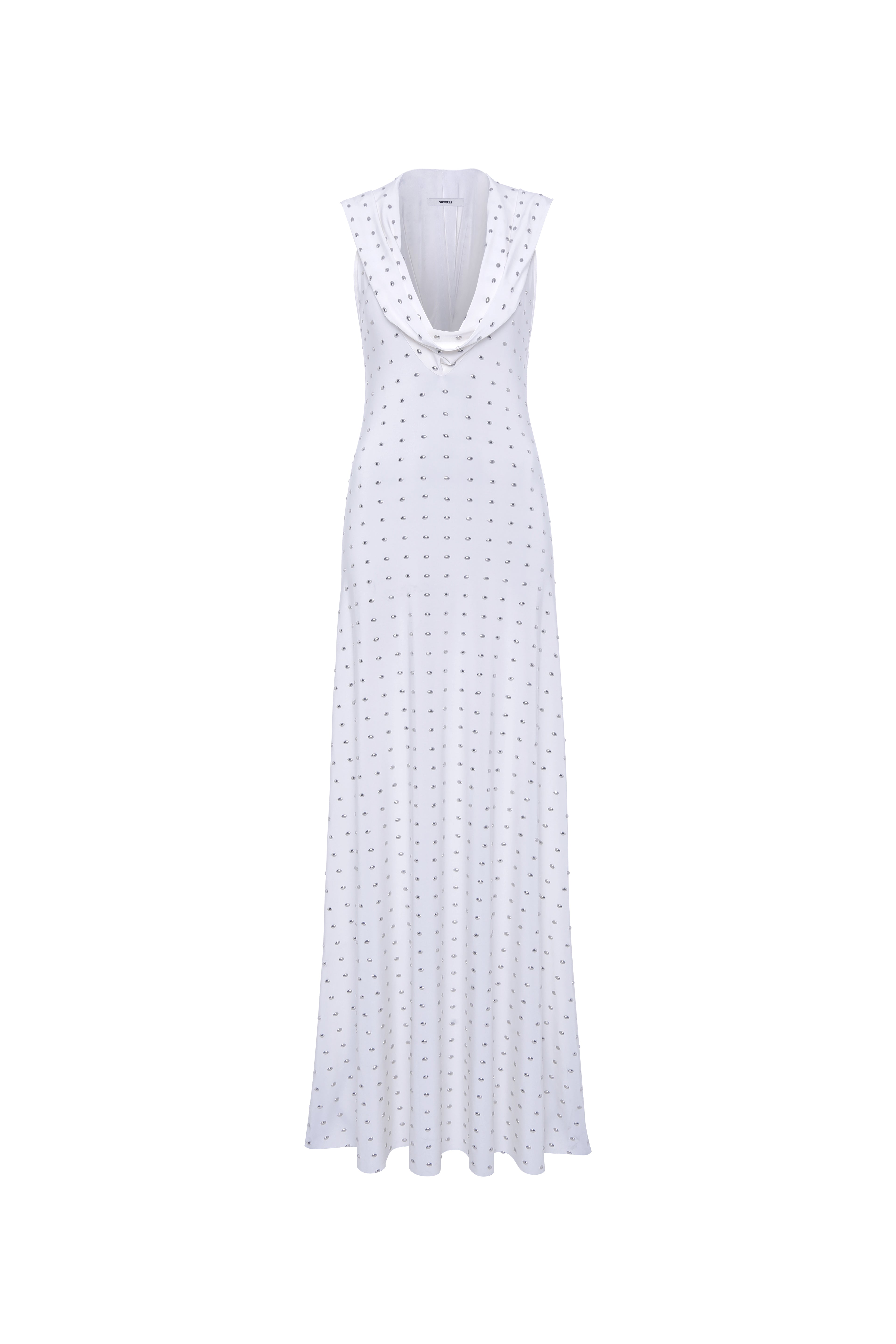 SIZY - Cape detailed studded jersey maxi dress