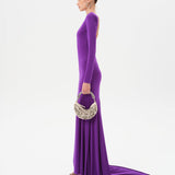 SKYE - Long-sleeve jersey maxi dress with open-back detail