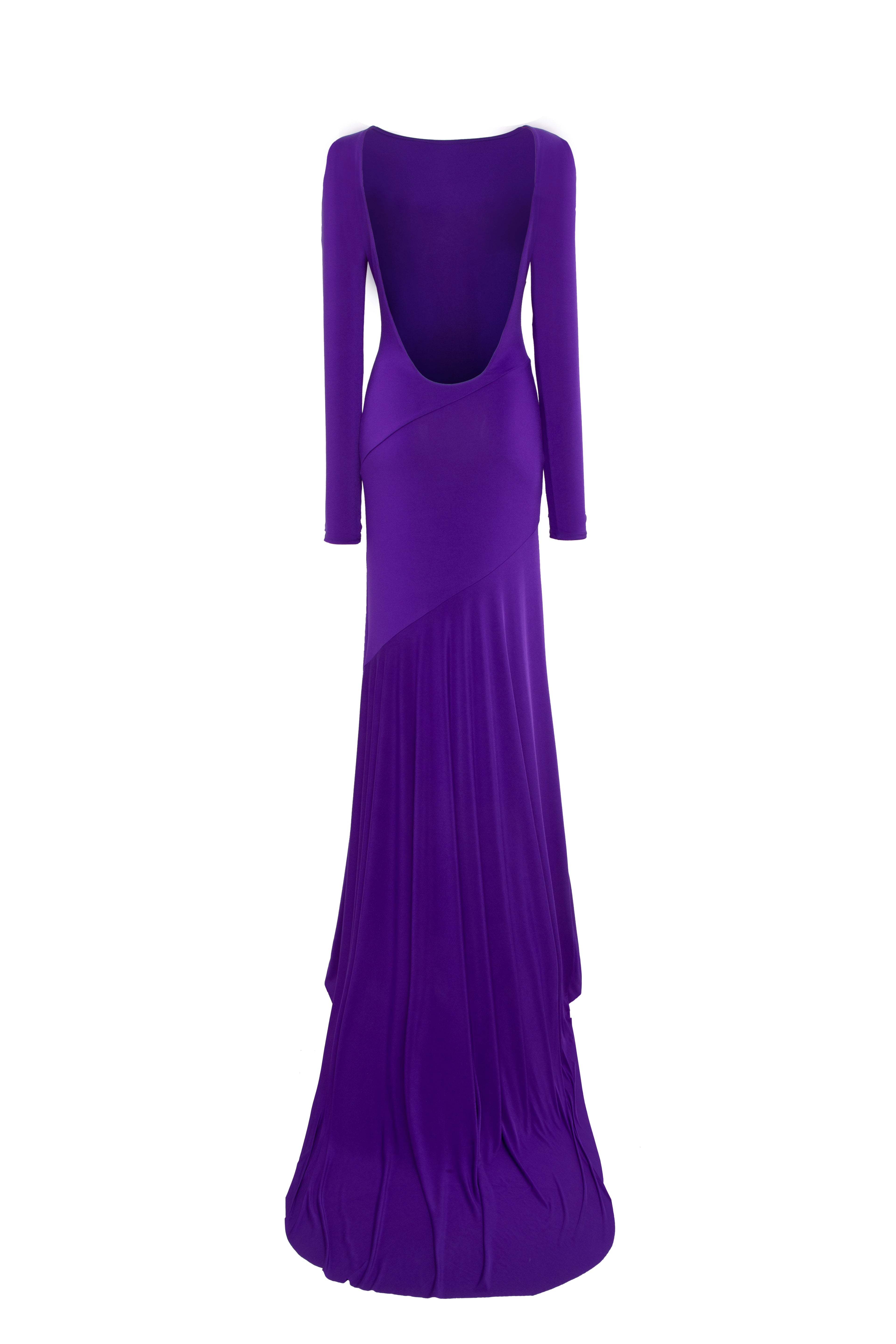 SKYE - Long-sleeve jersey maxi dress with open-back detail