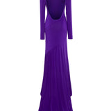 SKYE - Long-sleeve jersey maxi dress with open-back detail