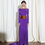 SKYE - Long-sleeve jersey maxi dress with open-back detail