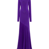 SKYE - Long-sleeve jersey maxi dress with open-back detail