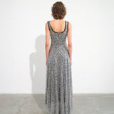 SOFIA - Sequined asymmetric midi dress