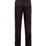 SOLE - Relaxed fit satin pants with ruffle trims