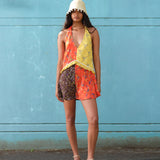SULIENS - Printed wide-leg playsuit with open back