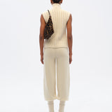 LESNA - High-neck cable knit vest