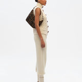 MINI GALIA - Leopard-print hair leather shoulder bag