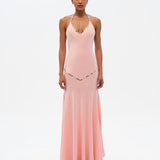 VICKA - Embellished open-back maxi dress