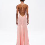 VICKA - Embellished open-back maxi dress