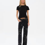 BRITY - Low-rise straight-leg embellished pants