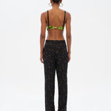 ELZA - Low-rise floral-print straight-leg pants