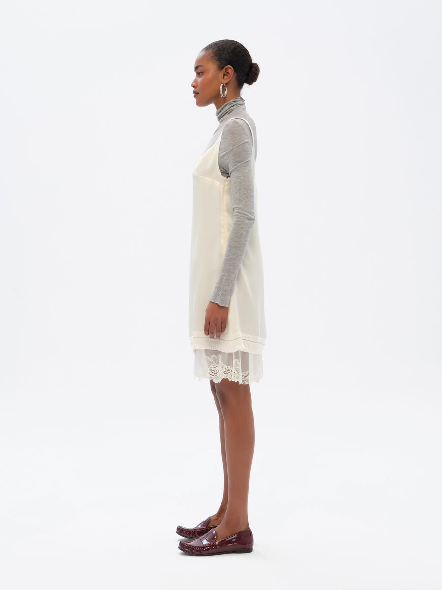 ZAYE - Square neck mini dress with lace lining